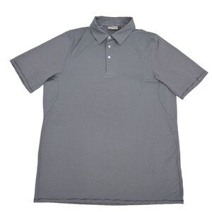 KJUS Soren Shirt Men's 54 XL Blue White Stripes Golf‎ Polo Performance UPF 50+